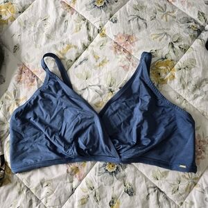 Blue Wireless Bikini Top - Women Swim Bikinis